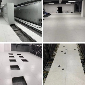 Anti-static Calcium Sulfate Raised Access Flooring install_副本