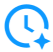 mdi：clock-star-four-points-outline